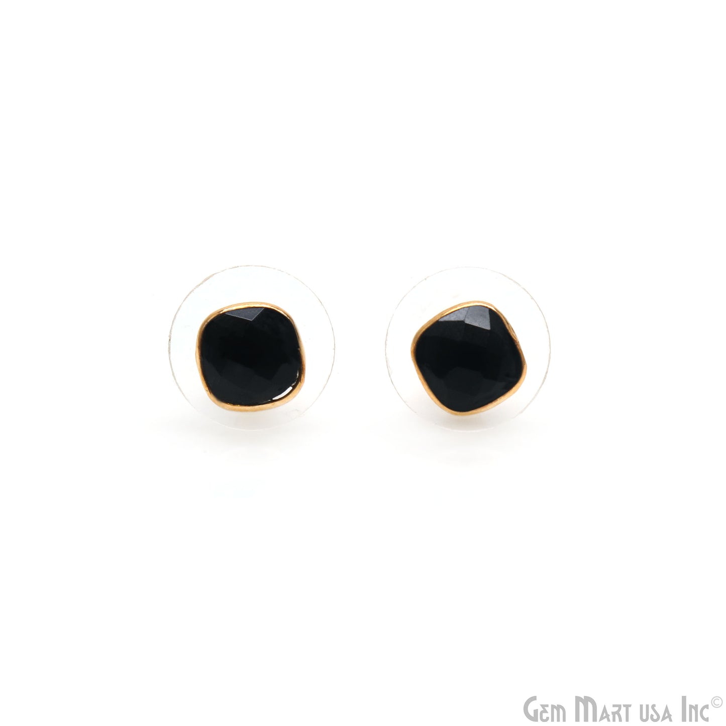 Cushion Shape 6mm Gold Plated Stud Earring