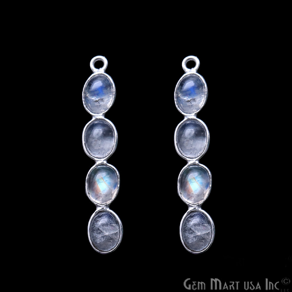 DIY Rainbow Moonstone 35x6mm Chandelier Finding Component (Pick Your Plating) - GemMartUSA