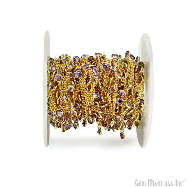 Amethyst Round 5mm Gold...