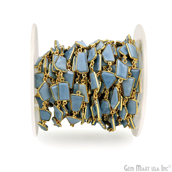 Blue Opal 10-15mm Faceted...