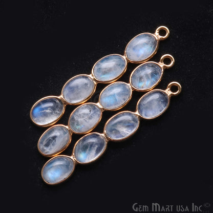 DIY Rainbow Moonstone 35x6mm Chandelier Finding Component (Pick Your Plating) - GemMartUSA