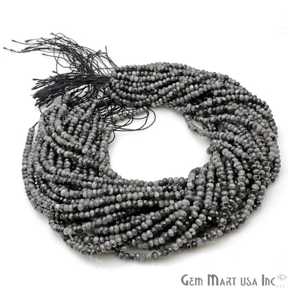 Cats Eye Jade 3-4mm Faceted Rondelle Beads Strands 14Inch - GemMartUSA