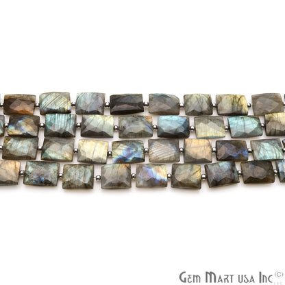 Labradorite 17x12mm Rectangle Crafting Beads Gemstone Strands 11 Inch - GemMartUSA