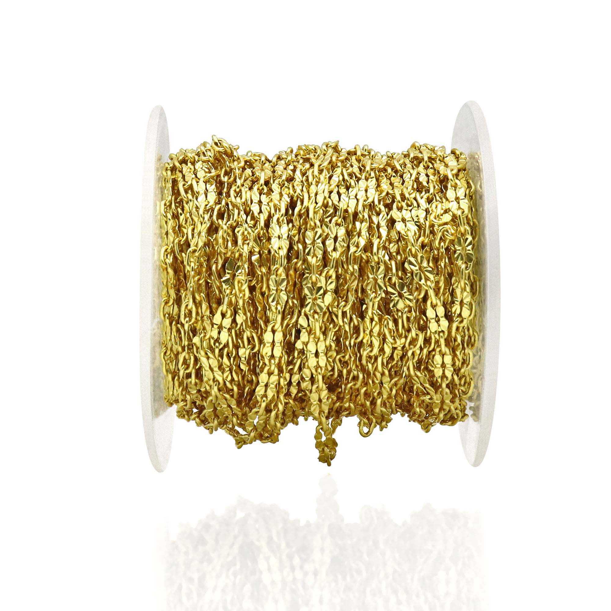 Fancy Finding Chain 8x3mm Gold Plated Station Rosary Chain – GemMartUSA