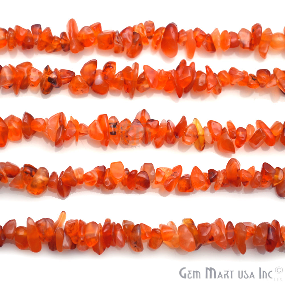 Natural Carnelian Nugget Chip 3-6mm Beads Drilled Chip Beads, 34" Strand (762210680879)