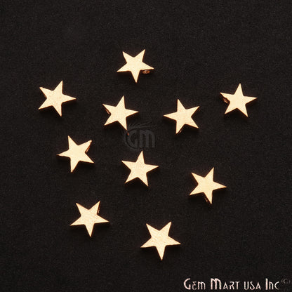 Star Shape 11x9mm Gold Plated Finding Charm, DIY Jewelry - GemMartUSA