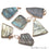 DIY Flashy Labradorite Slice Gemstone 36x32mm Gold Edge Necklaces Pendant - GemMartUSA