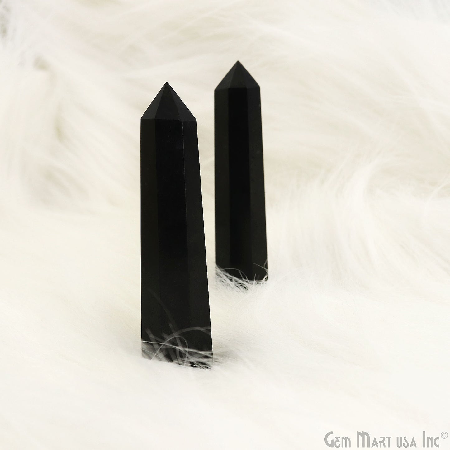 Black Agate Gemstone Jumbo Tower Crystal Tower Obelisk Healing Meditation Gemstones 2-3 Inch