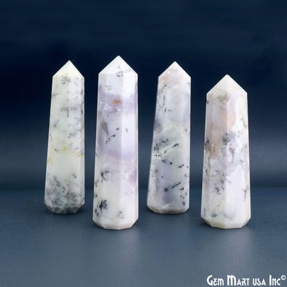 Dendrite Opal Gemstone Jumbo Tower Crystal Tower Obelisk Healing Meditation Gemstones 2-3 Inch