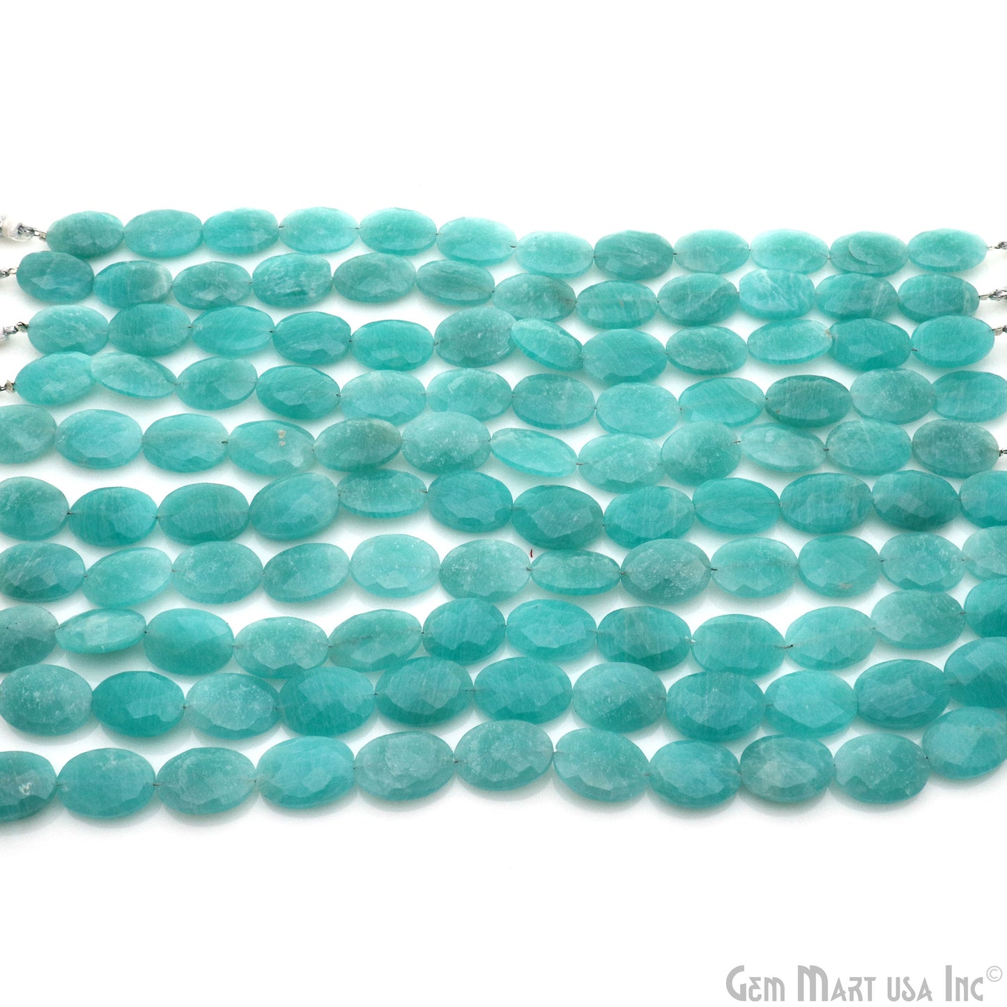 Amazonite Oval Beads, 9 Inch Gemstone Strands, Drilled Strung Briolette Beads, Oval Shape, 17x13mm