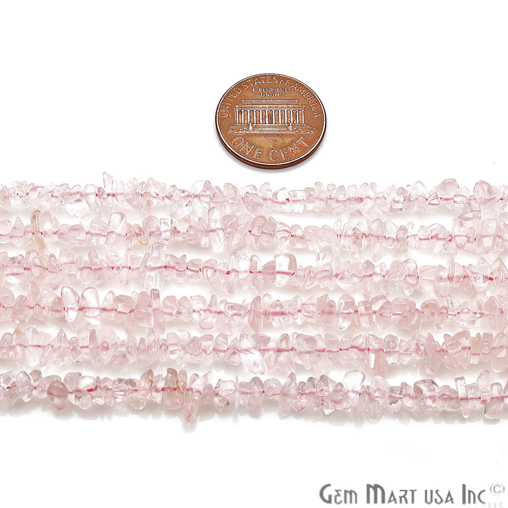 Natural Rose Quartz Chip Nugget Beads 34 inch Full Strand Jewelry Making Supply (CHRQ-70001) - GemMartUSA (762225197103)