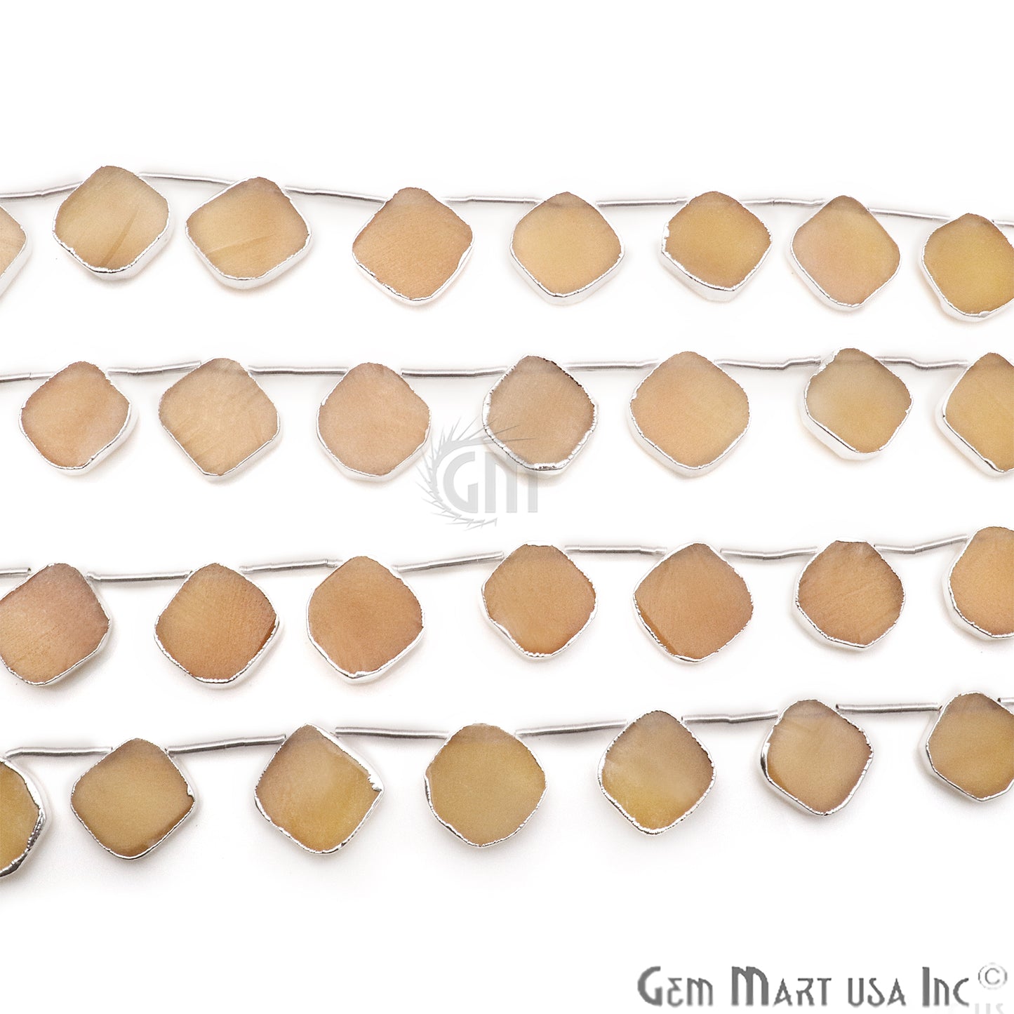 Sand Chalcedony Free Form 15x18mm Crafting Beads Gemstone Strands 9INCH - GemMartUSA