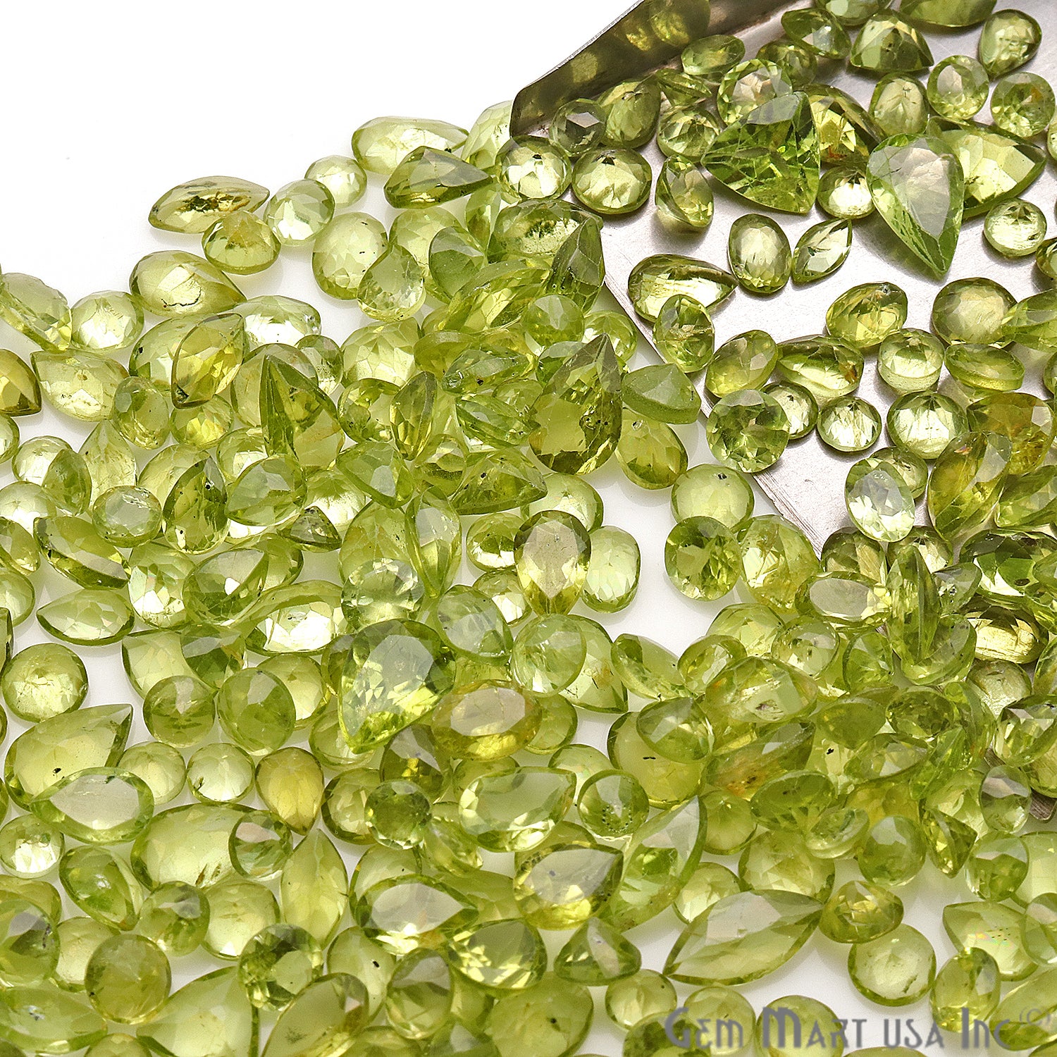 50 Carat Peridot Mix Shape Wholesale Loose Gemstones - GemMartUSA