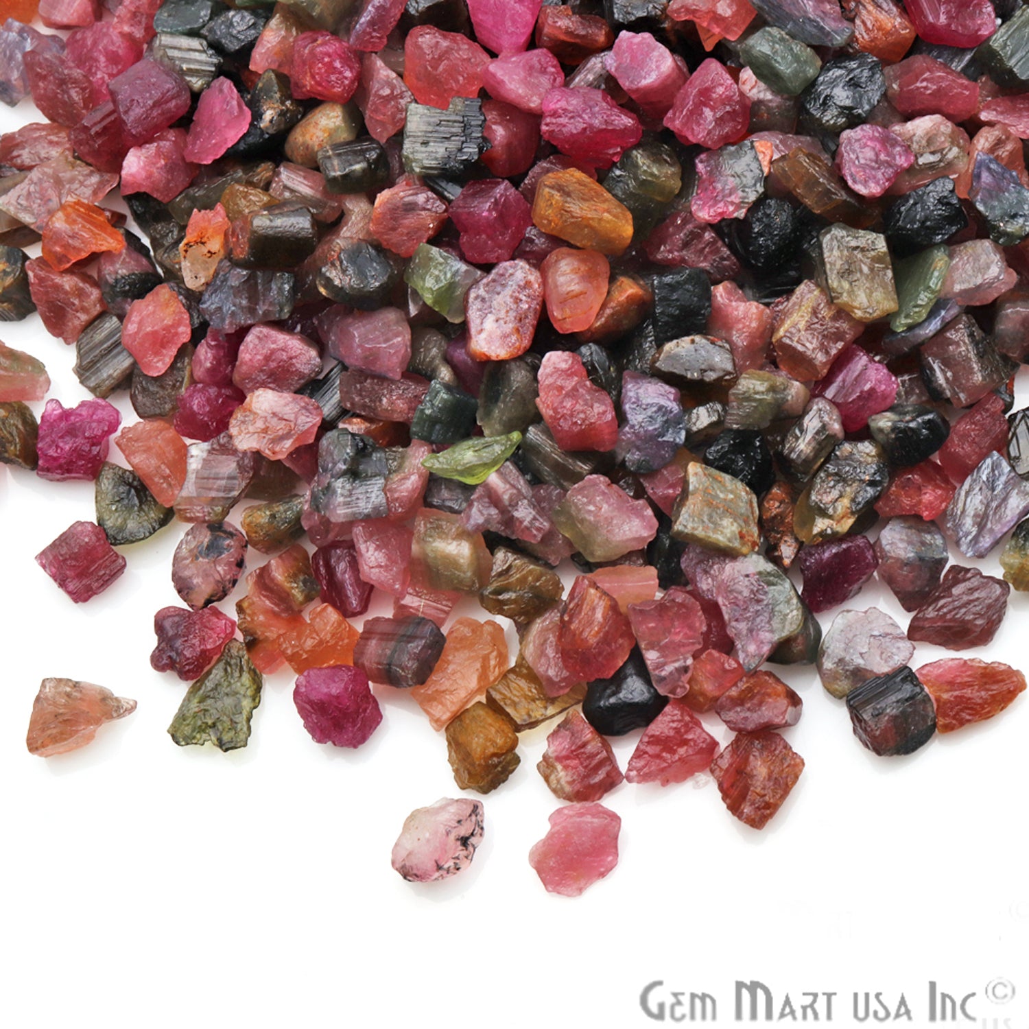 0.71oz Lot Multi Tourmaline Rough Tiny Loose Birth Gemstone - GemMartUSA