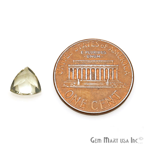 Green Amethyst Trillion Shape 7mm Faceted Loose Gemstone - GemMartUSA