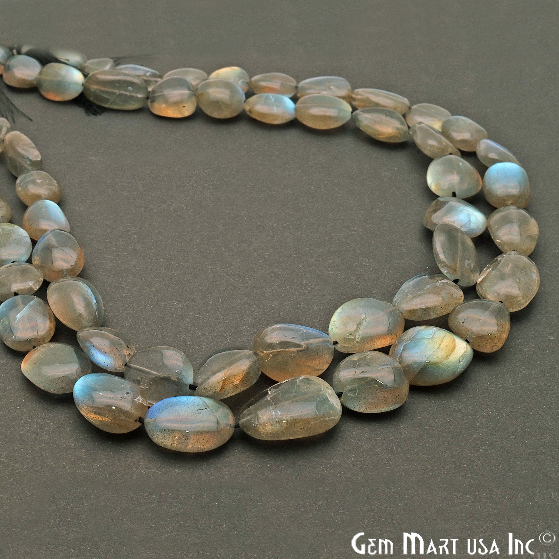 Labradorite Free Form 16x12mm Crafting Beads Gemstone Strands 16INCH - GemMartUSA