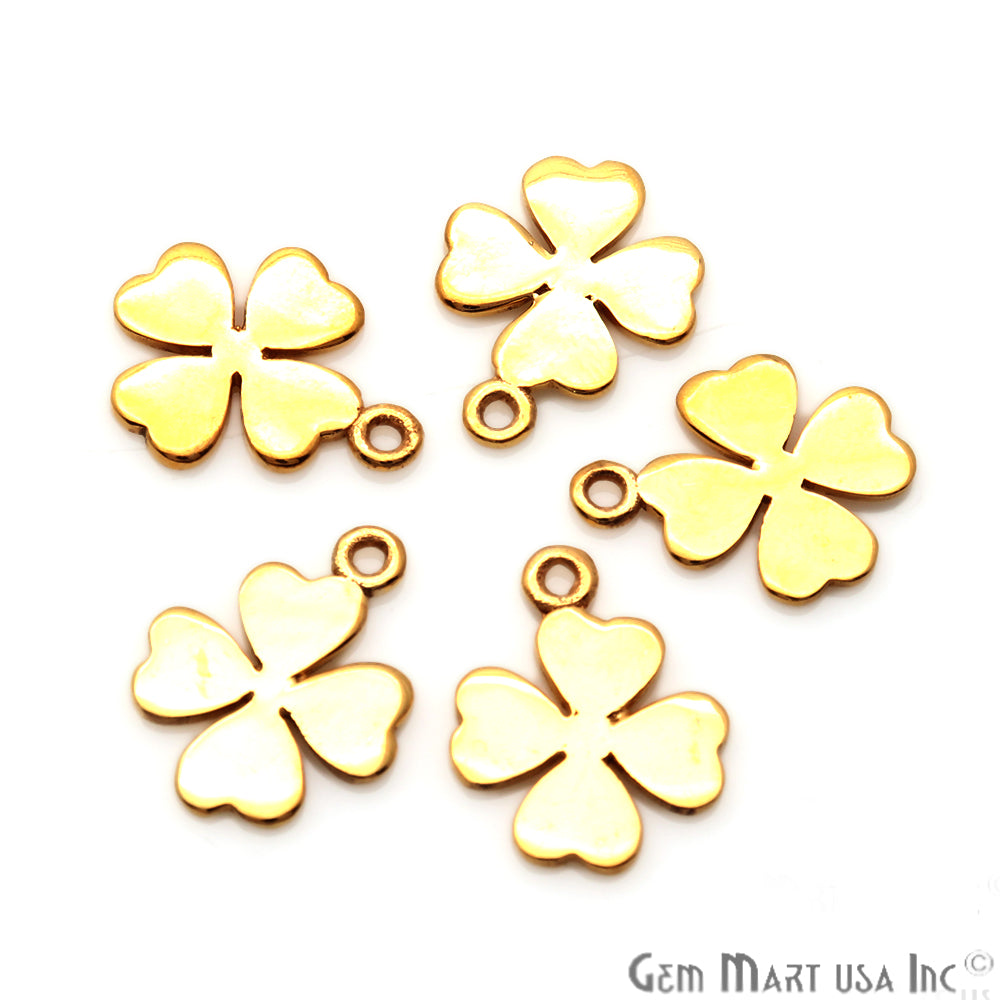 Flower Shape Gold Plated 15x12mm Finding Charm Connector - GemMartUSA