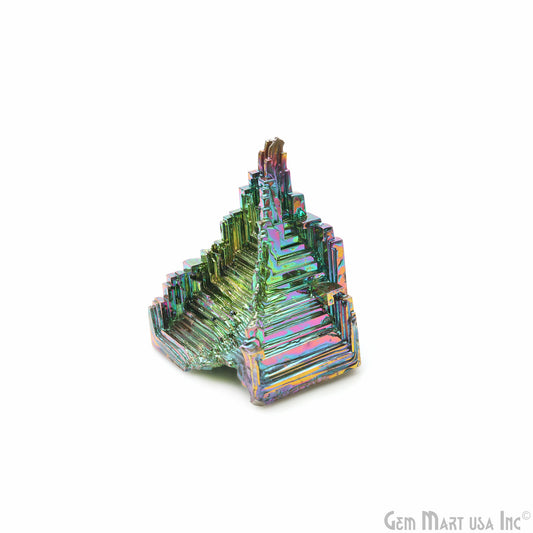 Bismuth Crystal Rainbow Bismuth XXL Crystal Cluster Display Specimen Mineral Decor Pyramid Teaching Tools Stone Educational Rock Peacock Ore