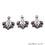 Tulip Shape Oxidized 25x19mm Charm For Bracelets & Pendants - GemMartUSA