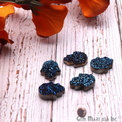 Blue Druzy 14x10mm Hamsa Shape Loose Beads Cabochon - GemMartUSA