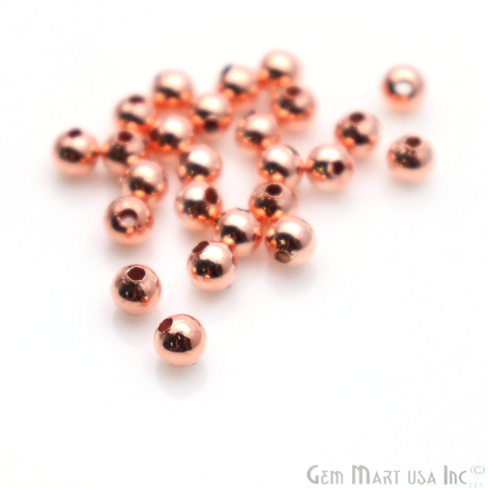 5pc Lot Bead Finding 5mm Round Ball Jewelry Making Charm (Pick Your Plating) - GemMartUSA