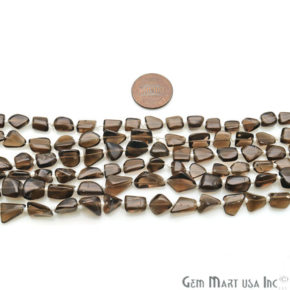 Smoky Topaz Free Form 9x7mm Tumble Beads Gemstone Strands - GemMartUSA