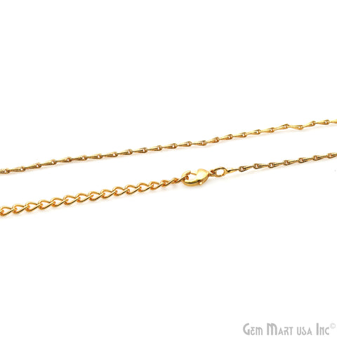 Sleek Wheat Chain Necklace 18 Inch With Lobster Claw Clasp