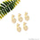 Peacock Charm Laser Finding Gold Plated 15x18mm Charm For Bracelets & Pendants
