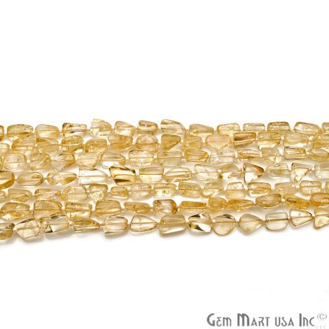 Citrine Free Form 9x7mm Tumble Beads Gemstone Strands - GemMartUSA