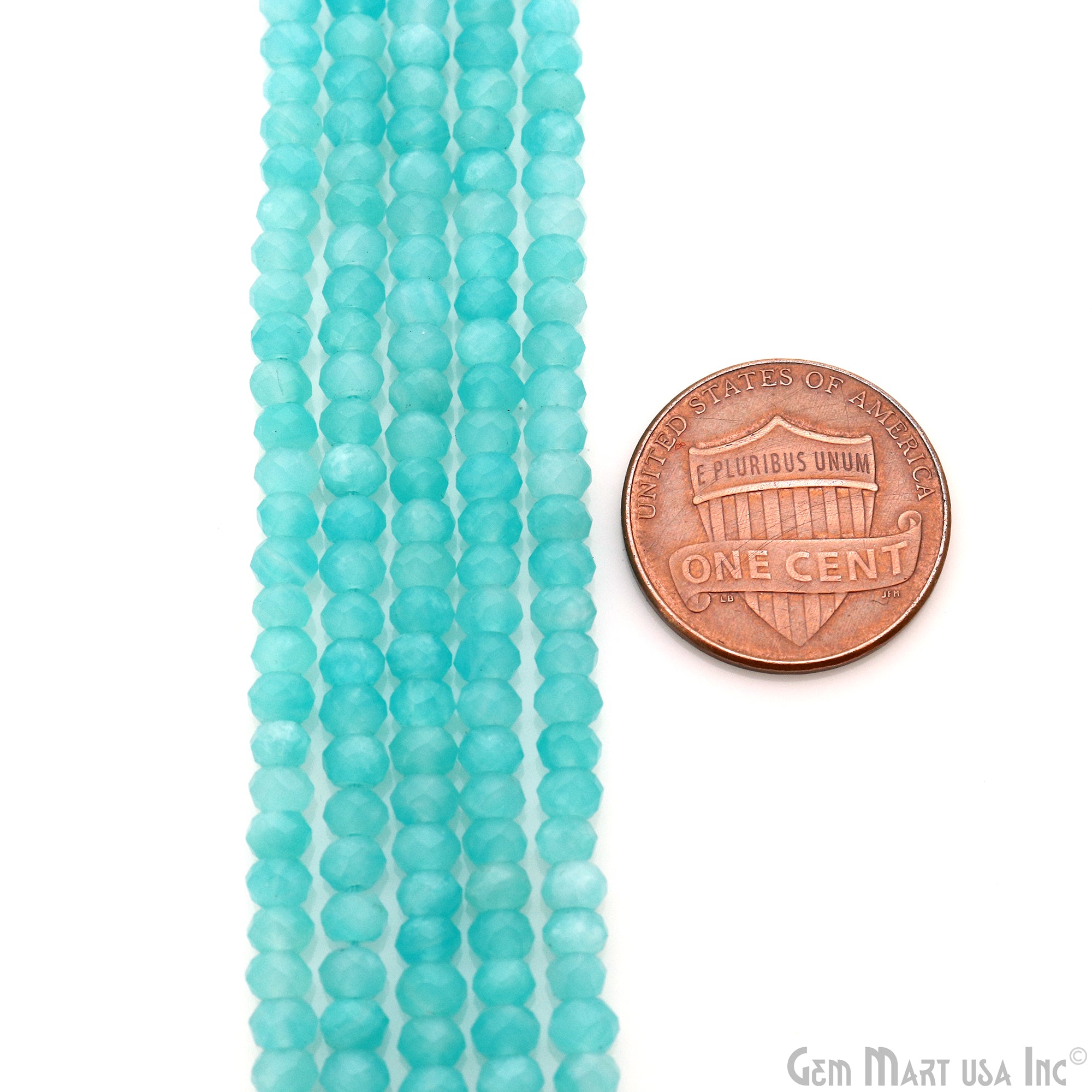 Amazonite 3-4mm Faceted Rondelle Beads Strands 13Inch