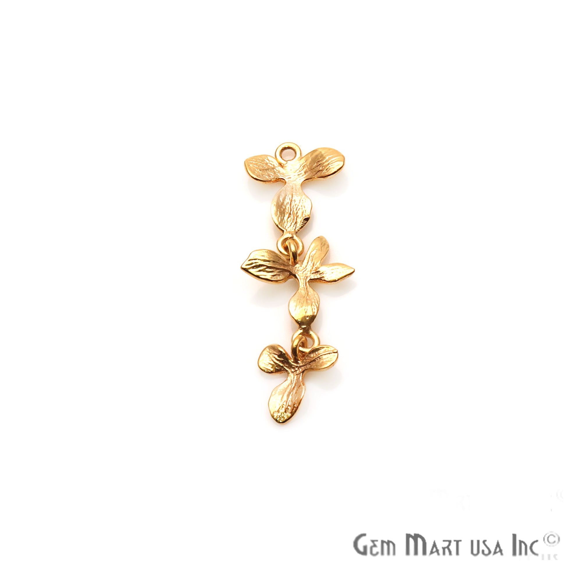 Flower Shape Finding 32x11mm Gold Plated Finding Connector - GemMartUSA