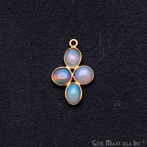 DIY Opal October Birthstone 23x13mm Chandelier Finding Component (Pick Plating) (13095) - GemMartUSA