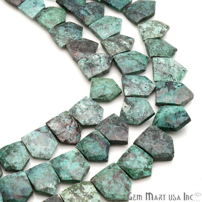 African Turquoise Pentagon 19x13mm Crafting Beads Gemstone Briolette Strands 8 Inch - GemMartUSA