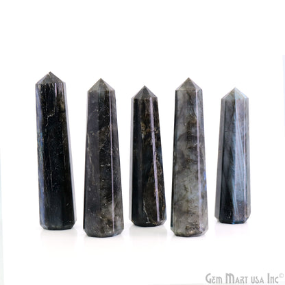 Labradorite Gemstone Jumbo Tower Crystal Tower Obelisk Healing Meditation Gemstones 4-5 Inch