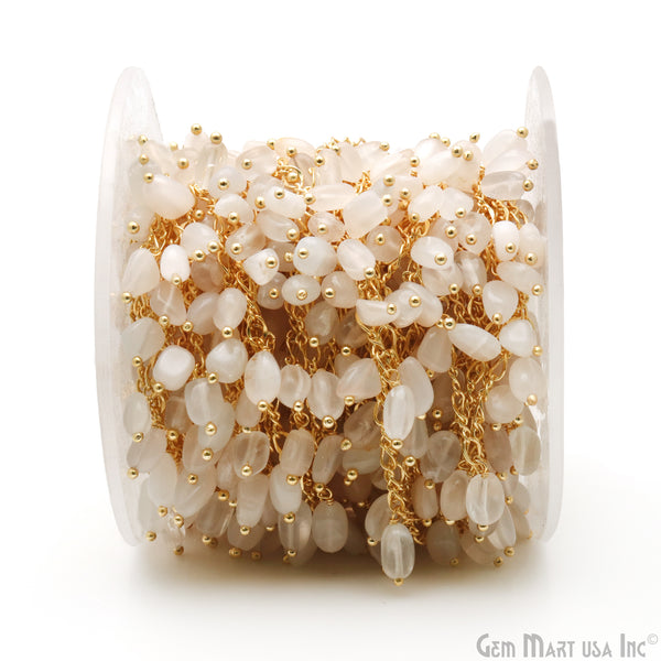 White Chalcedony Tumble Beads...