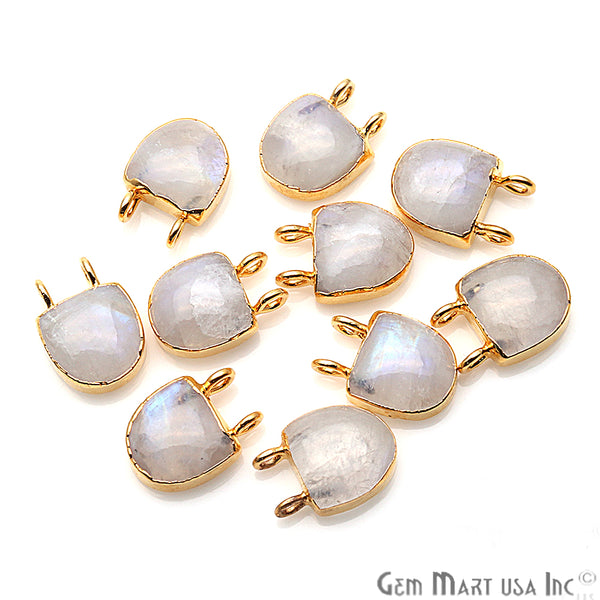 Rainbow Moonstone 12x10mm Gold...
