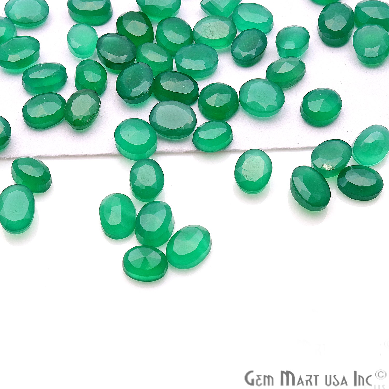 50 Carat Green Onyx Mix Shape Wholesale Loose Gemstones - GemMartUSA