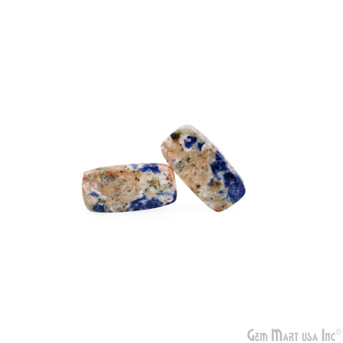 Sodalite Rectangle Shape 28X14mm Loose Gemstone For Earring Pair