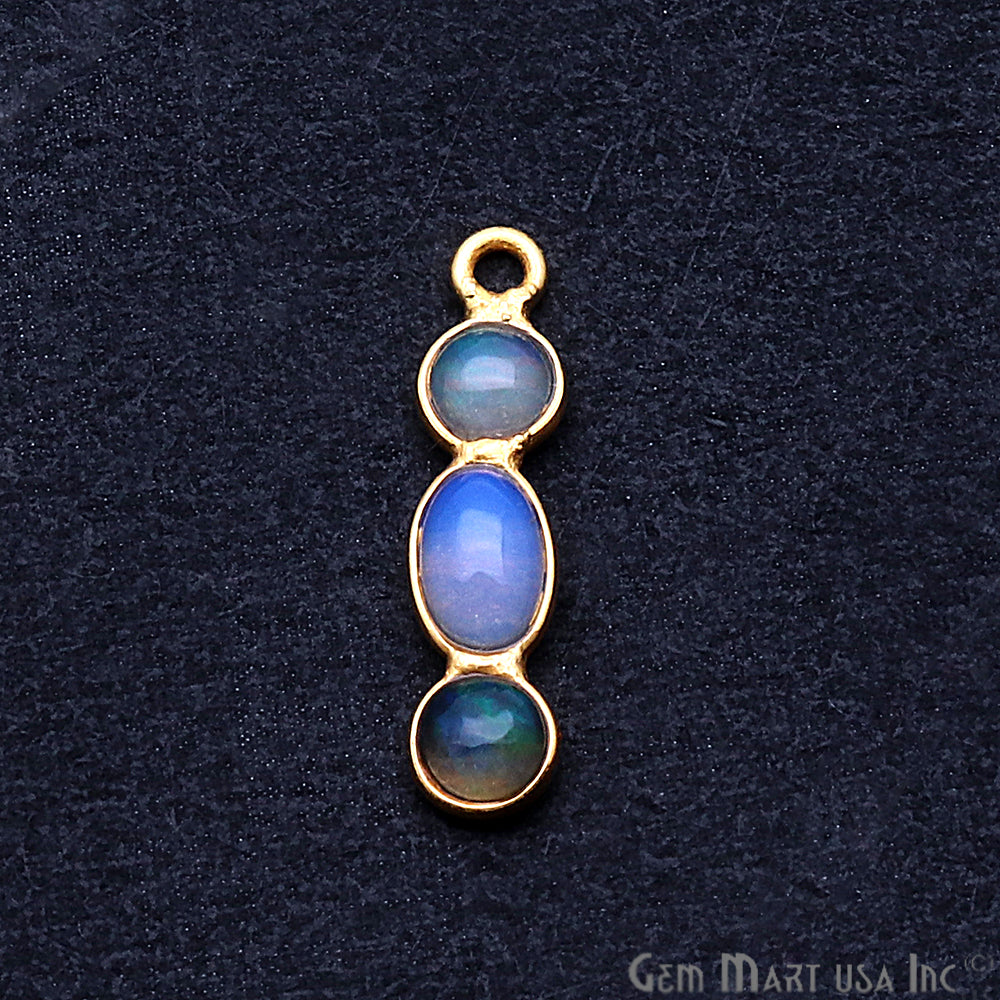 DIY Opal October Birthstone 19x4mm Chandelier Finding Component (Pick Plating) (13092) - GemMartUSA