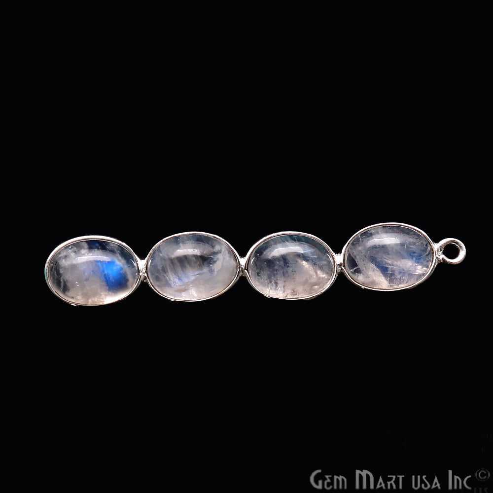 DIY Rainbow Moonstone 43x8mm Single Bail Chandelier Finding Component (Pick Your Metal) - GemMartUSA