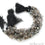 Labradorite Heart Beads, 8.5 Inch Gemstone Strands, Drilled Strung Briolette Beads, Heart Shape, 6-7mm