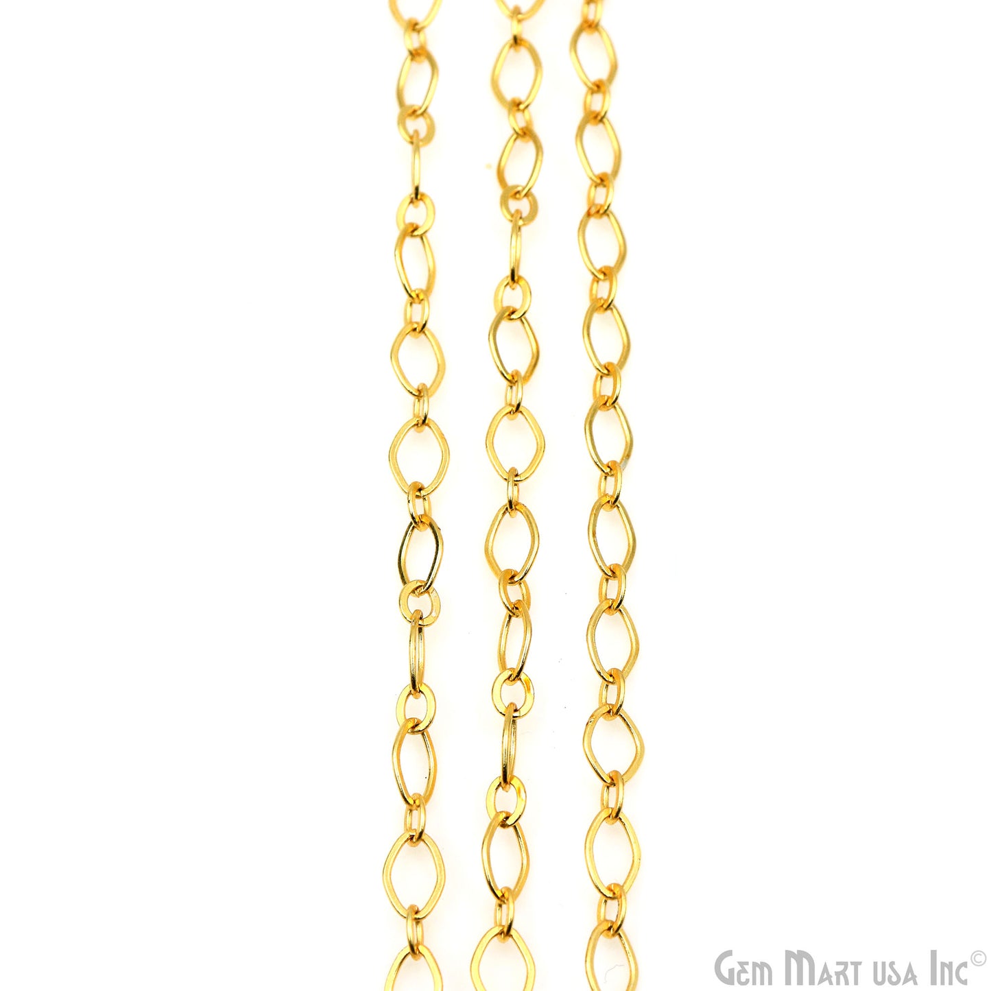 Oval Link Finding Chain 8x5mm Gold Plated Station Rosary Chain