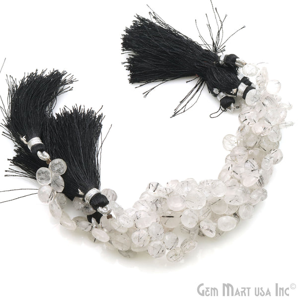 Rutilated Heart Beads, 6.5...