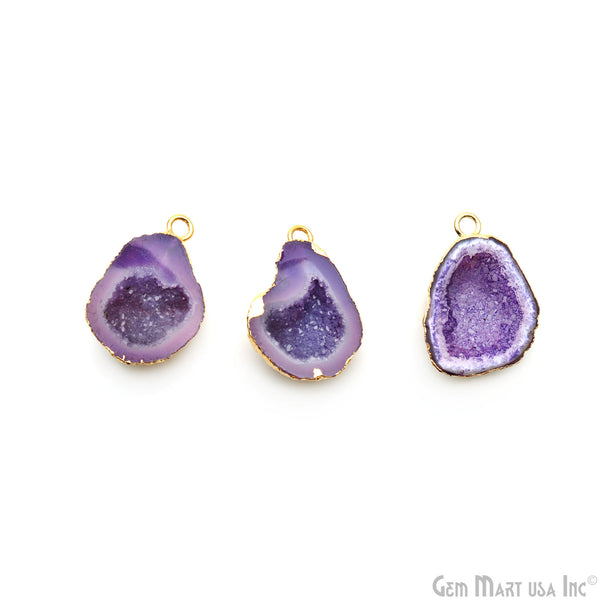Geode Druzy Gold Electroplated...