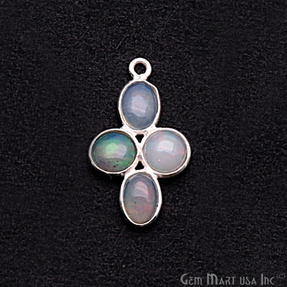 DIY Opal October Birthstone 23x13mm Chandelier Finding Component (Pick Plating) (13095) - GemMartUSA
