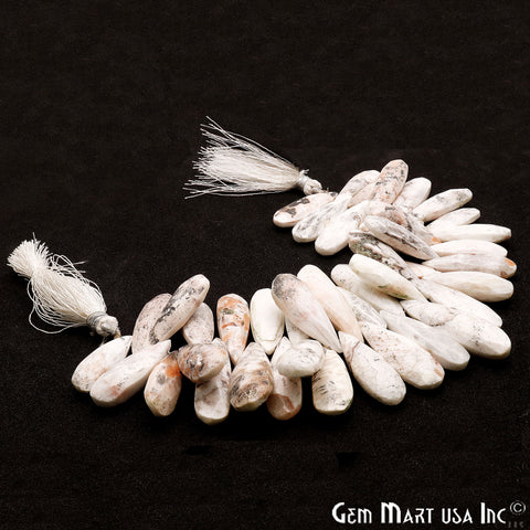 Brown Opal Pears 28x10mm Crafting Beads Gemstone Strands 8INCH - GemMartUSA