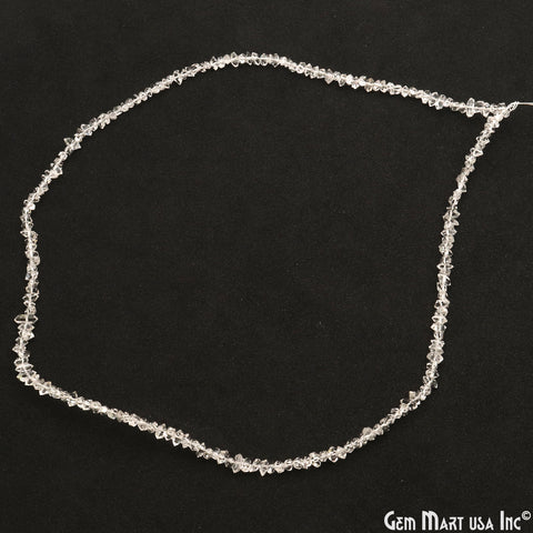 Herkimer Diamond Rough Beads, 16 Inch Gemstone Strands, Drilled Strung Briolette Beads, Free Form, 3-5mm