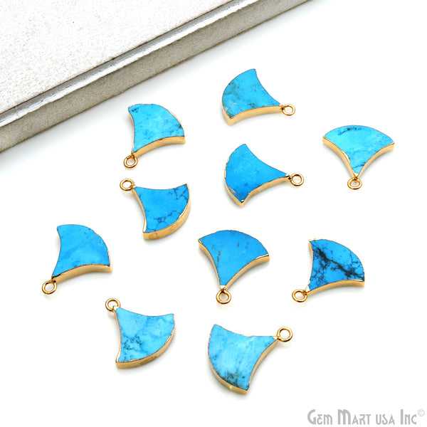 Turquoise Curved Triangle 19x18mm...
