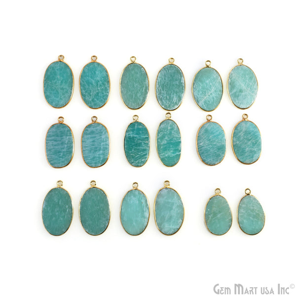 Amazonite Oval Gold Plated...