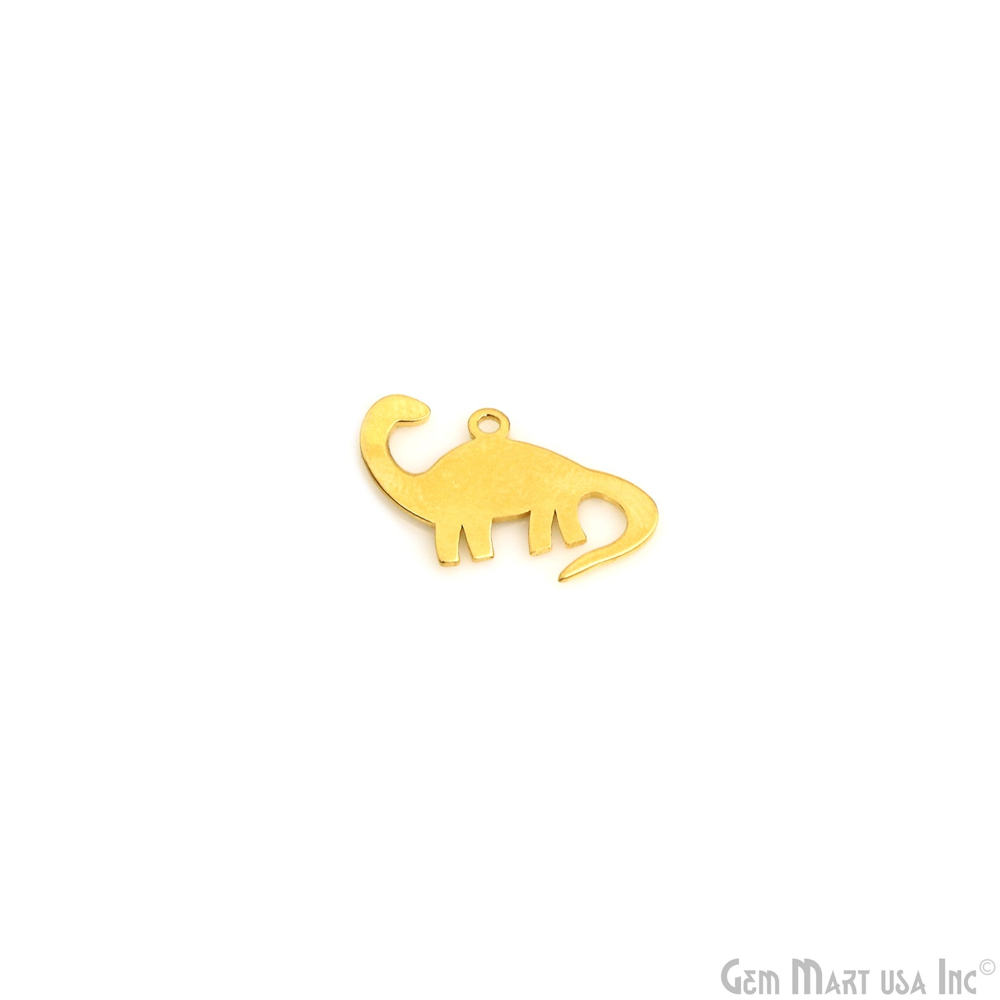 Dinosaur Charm Laser Finding Gold Plated Charm For Bracelets & Pendants